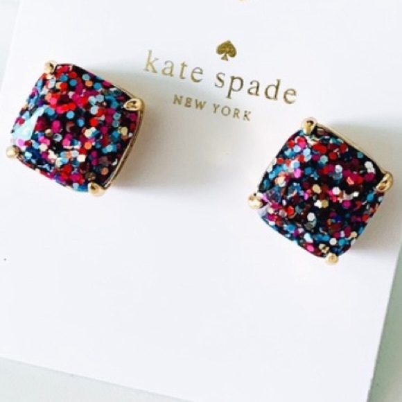 New kate spade new york Square Glitter Stud Earrings - Picture 4 of 14